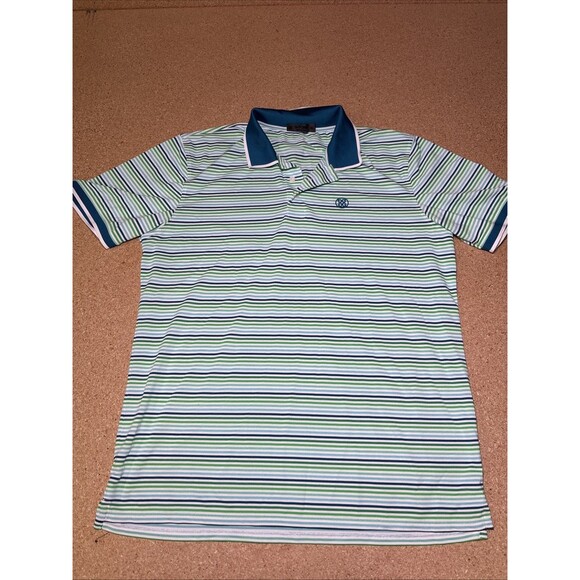 G/Fore Cinque Terre Pique Men's Short Sleeve Golf Polo Shirt Size XL E1 - Picture 1 of 6
